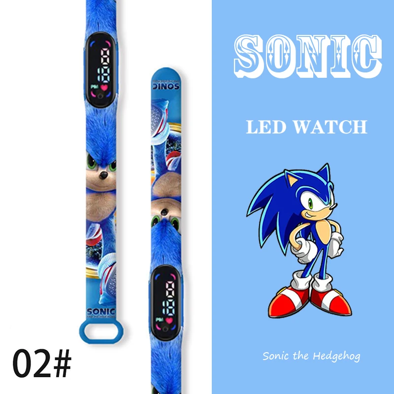 소닉 워치 액션 피규어, 에이미 로즈 섀도우, 어린이 스포츠 손목 밴드, 방수 어린이 디지털 시계, 소년 LED 시계 선물