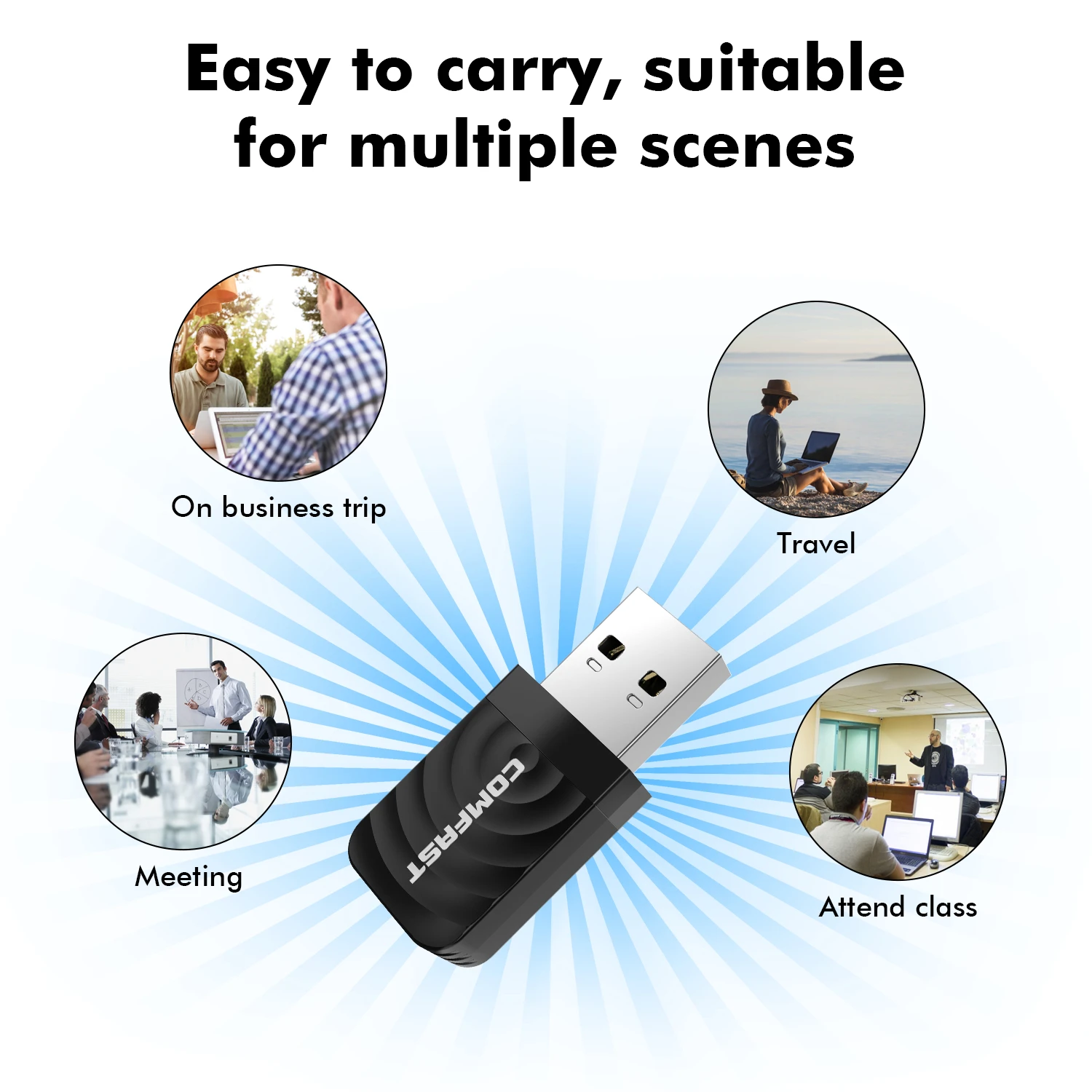 650Mbps USB 와이파이 어댑터 2.4G 및 5GHz 듀얼 밴드 802.11AC 무선 네트워크 카드 와이파이 안테나 와이파이 수신기 노트북 데스크탑 PC 용