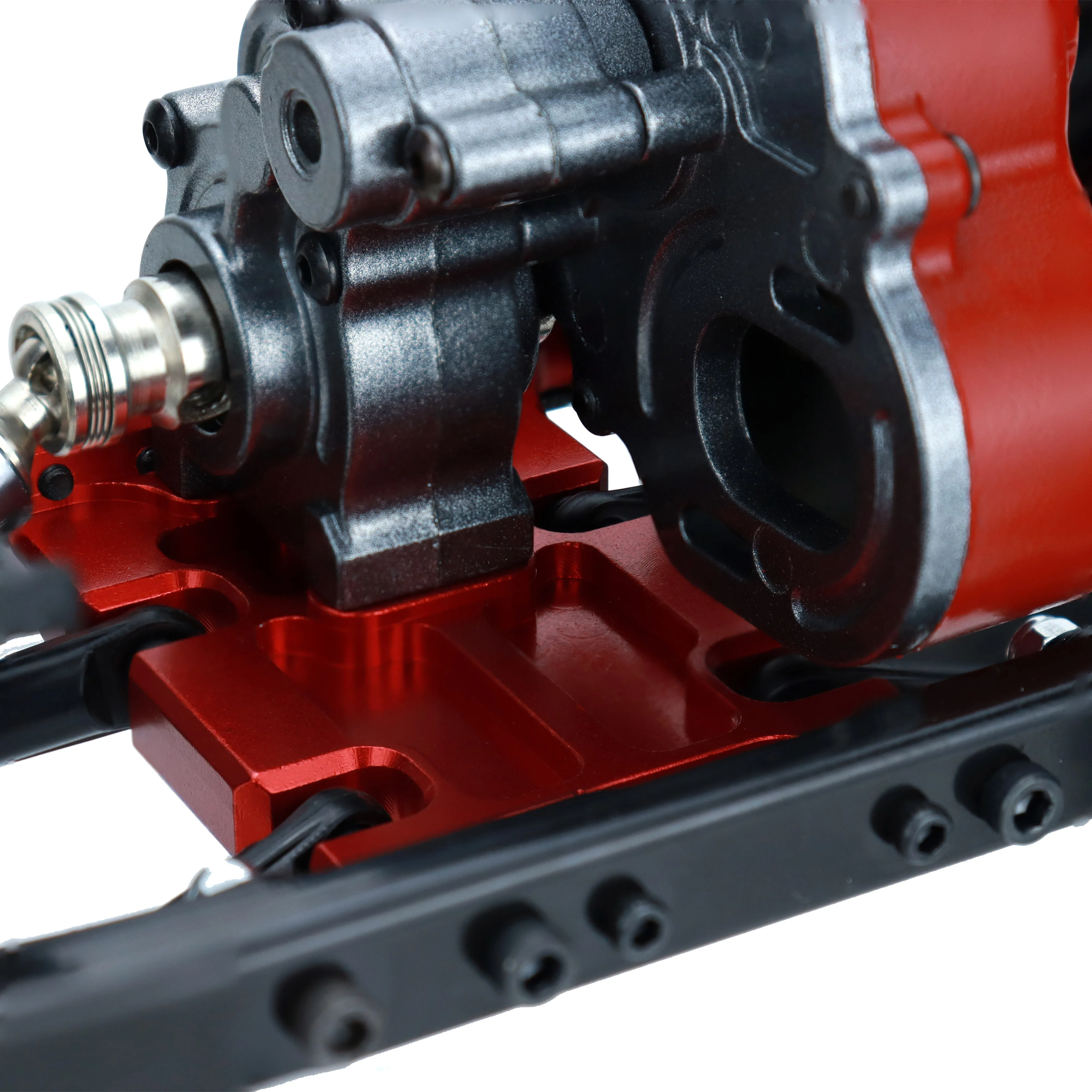 양극산화처리 알루미늄 스키드 플레이트 트랜스미션 마운트 1/10 RC 크롤러 SCX10 90047 90022 90028 업그레이드 부품, RC 크롤러 SCX10 용 스키드 플레이트 트랜스미션 마운트