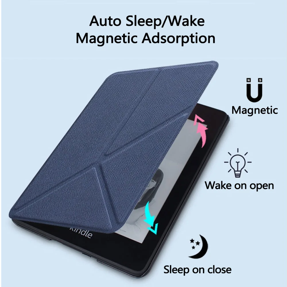 Kindle Paperwhite Oasis 접이식 스탠드 케이스, 2022 2019 2018 2 3 4 5 7 8 9 10 세대 11 세대 6 6.8 인치 파우치 커버
