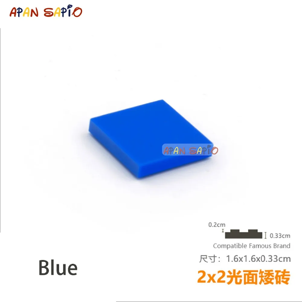 50 개/몫 DIY 블록 빌딩 벽돌 부드러운 2X2 교육 조립 건설 완구 어린이 크기 호환 브랜드