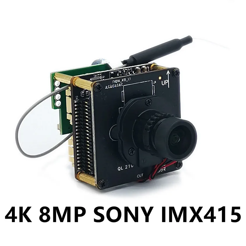 IMX415 4K WIFI IP 카메라 8MP 별빛 IP 카메라 모듈 미니 웨이 오디오 H.265 IR-컷 4MM 6K 렌즈 CCTV 비디오 감시 핀 구멍