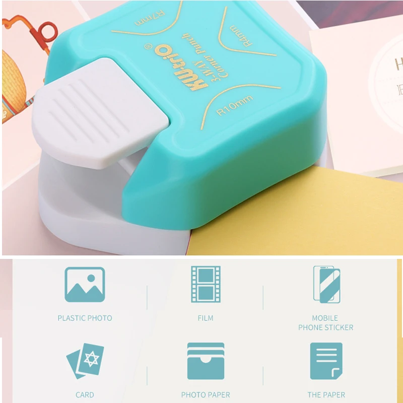 R4 R7 R10 3 in 1 코너 라운드 종이 펀치, 테두리 펀치, 라운드 코너 종이 커터, 카드 스크랩북, DIY 수제 공예품