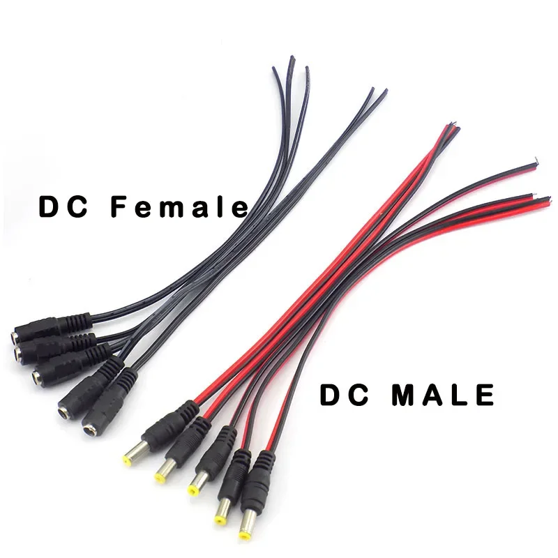 12V DC Connectors Male Female jack cable adapter plug power supply 26cm length 5.5 x 2.1mm for CCTV Camera title=12V DC Connectors Male Female jack cable adapter plug power supply 26cm length 5.5 x 2.1mm for CCTV Camera 