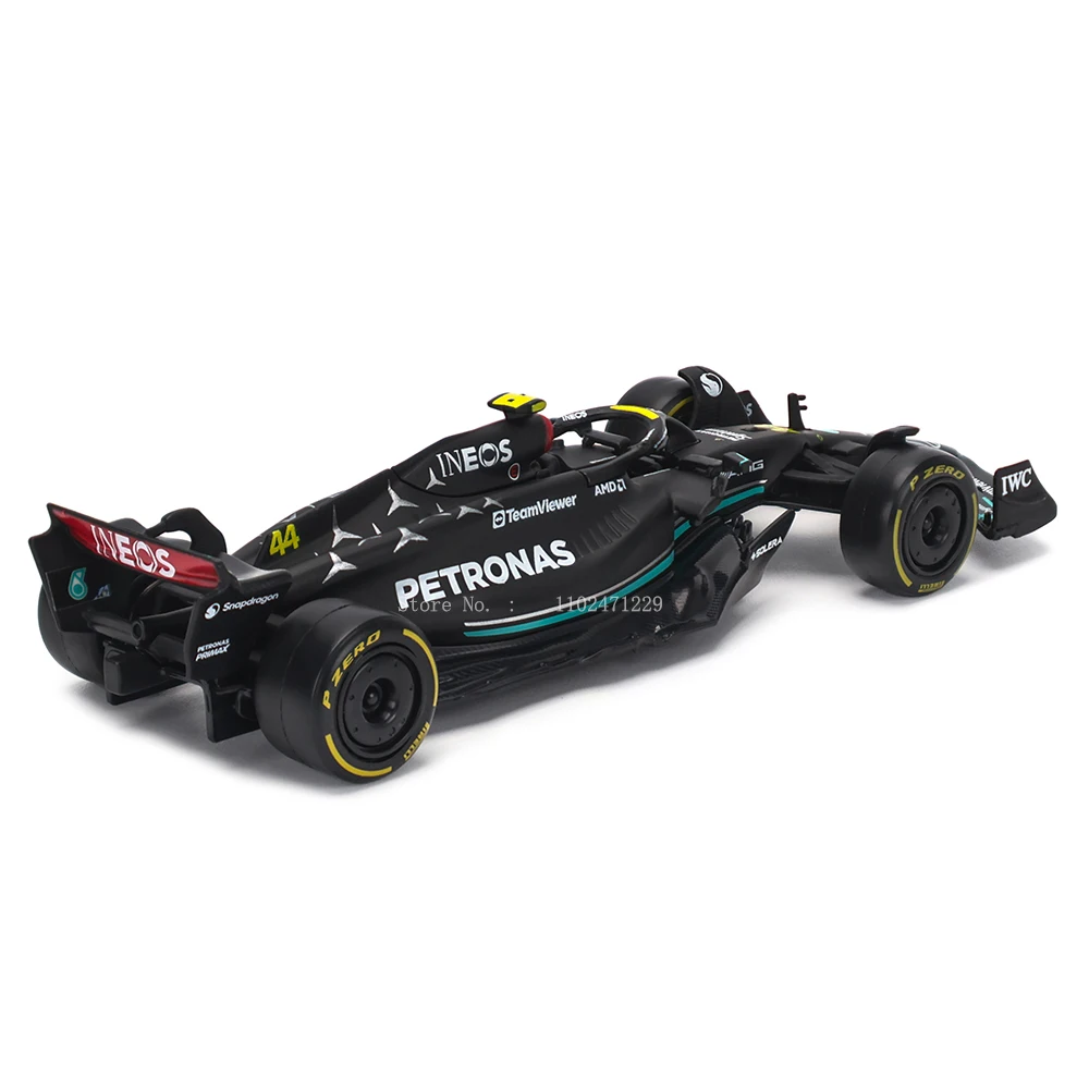 Bburago 1:43 메르세데스 AMG 페트로나스 F1 팀 W14 2023 #44 해밀턴 #63, 로드 러셀 합금 자동차 다이캐스트 모델 장난감 소장품