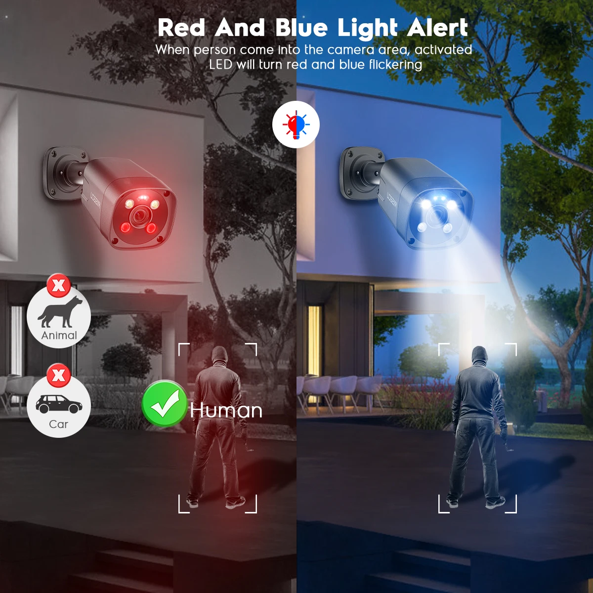 MISECU UHD POE IP 카메라, 4K 보안 카메라, Ai 인간 감지, 컬러 야간, 양방향 오디오, 야외 비디오 감시, Onvif XMeye, 8MP