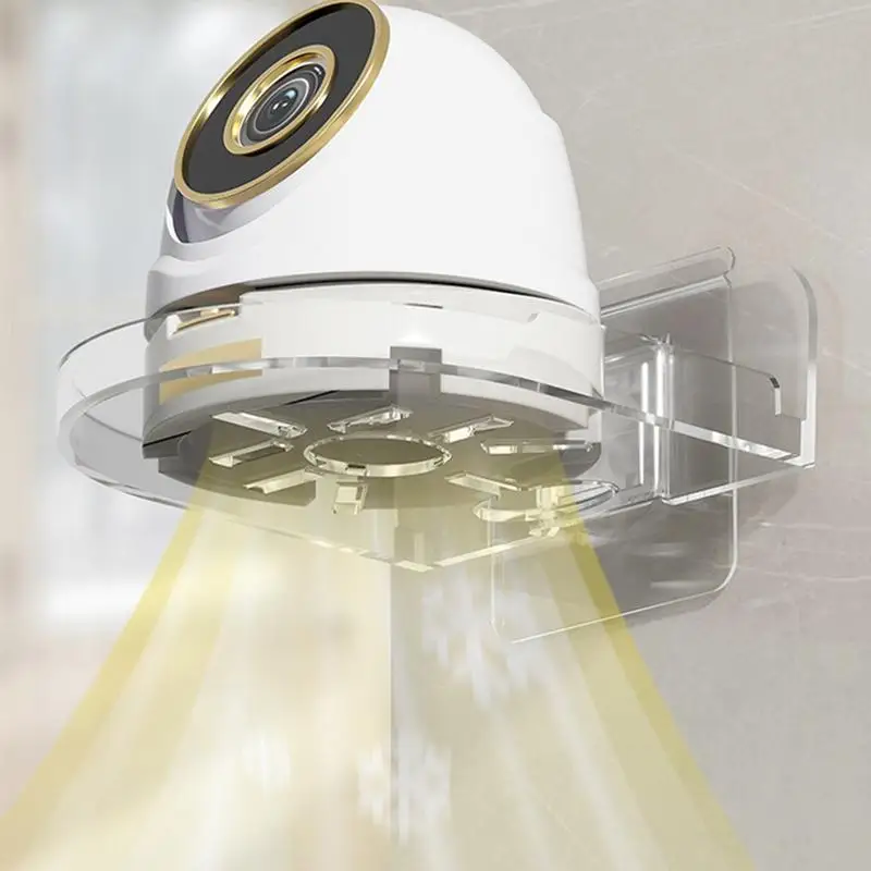 보안 카메라용 벽 마운트 플로팅 스탠드 선반, 미니 스피커, 자체 접착 펀치 프리 보안 감시 카메라 거치대