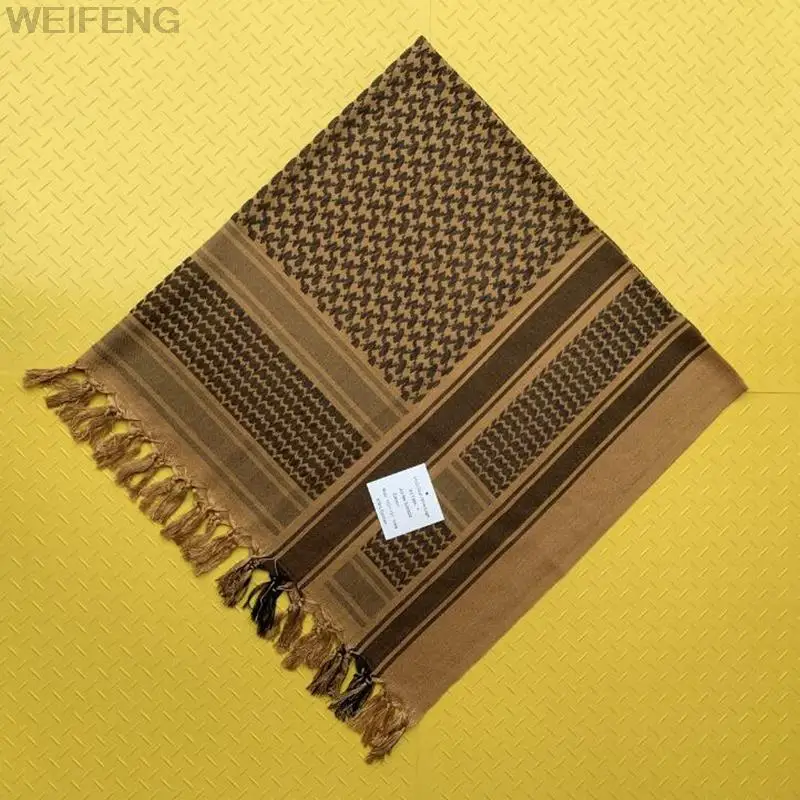 전술 아랍 Keffiyeh Shemagh 코튼 스카프, 겨울 숄, 목 워머 커버, 헤드 랩, 방풍, 하이킹, 캠핑 스카프, 남녀공용