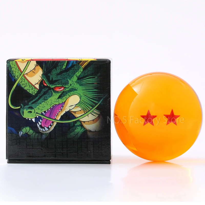 DBZ 크리스탈 볼 애니메이션 피규어, Shenron 소원 공, 코스프레 소품, 소장용 데스크탑 장식 완구, 7.6cm, 1, 2, 3, 4, 5, 6, 7 스타