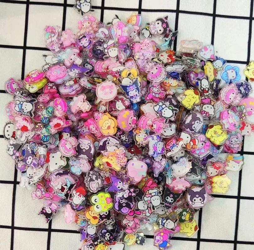 헬로키티 아크릴 DIY 포켓몬 만화, 산리오 멜로디 스페이드 피카츄, 일본 애니메이션 스티커, 귀여운 퍼즐 그림