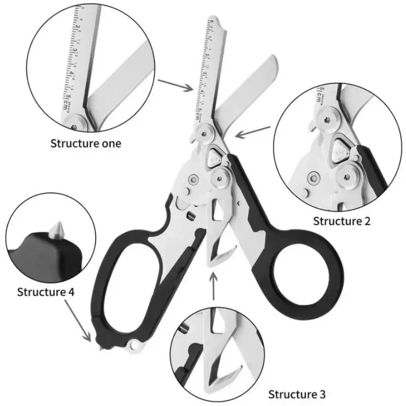다기능 가위 랩터 휴대용 비상 가위, 전술 접이식 가위, 야외 생존 도구