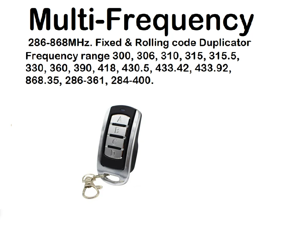 차고 문 원격 제어 868mhz 게이트 제어 롤링 코드 287-868MHz 원격 제어 복사기 복제, 차고 명령 오프너