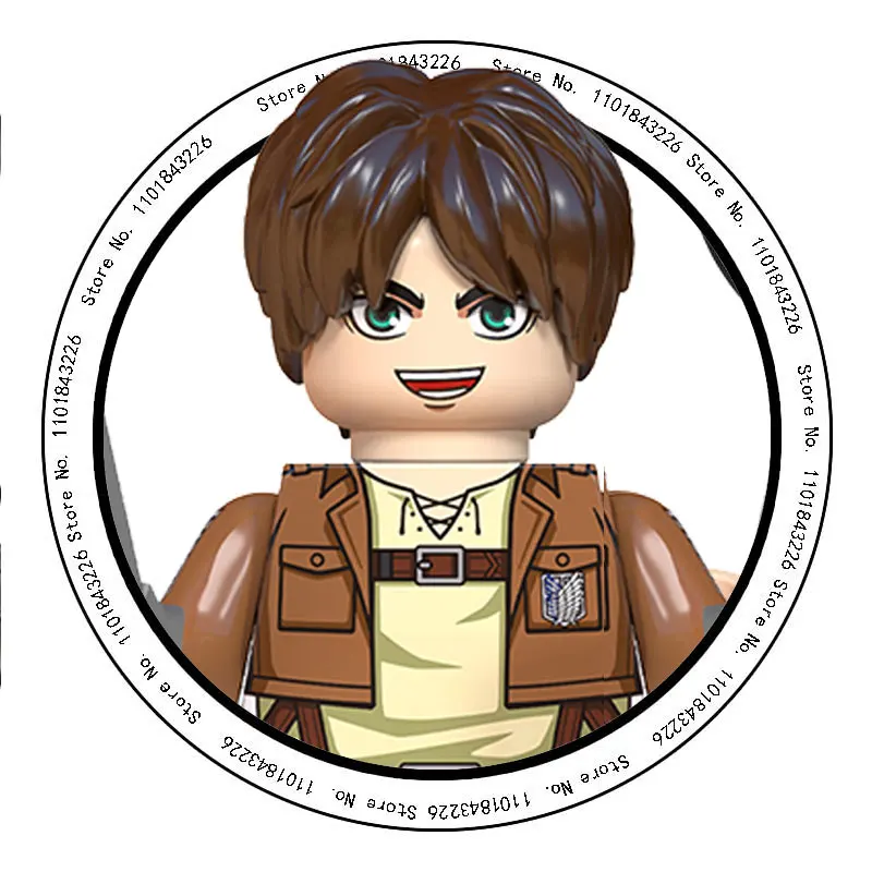 타이탄에 대한 공격 레비 애커맨 에렌 미카사 거대 애니 일본 애니메이션 브릭, 미니 액션 장난감 피규어 빌딩 블록 선물, WM6148