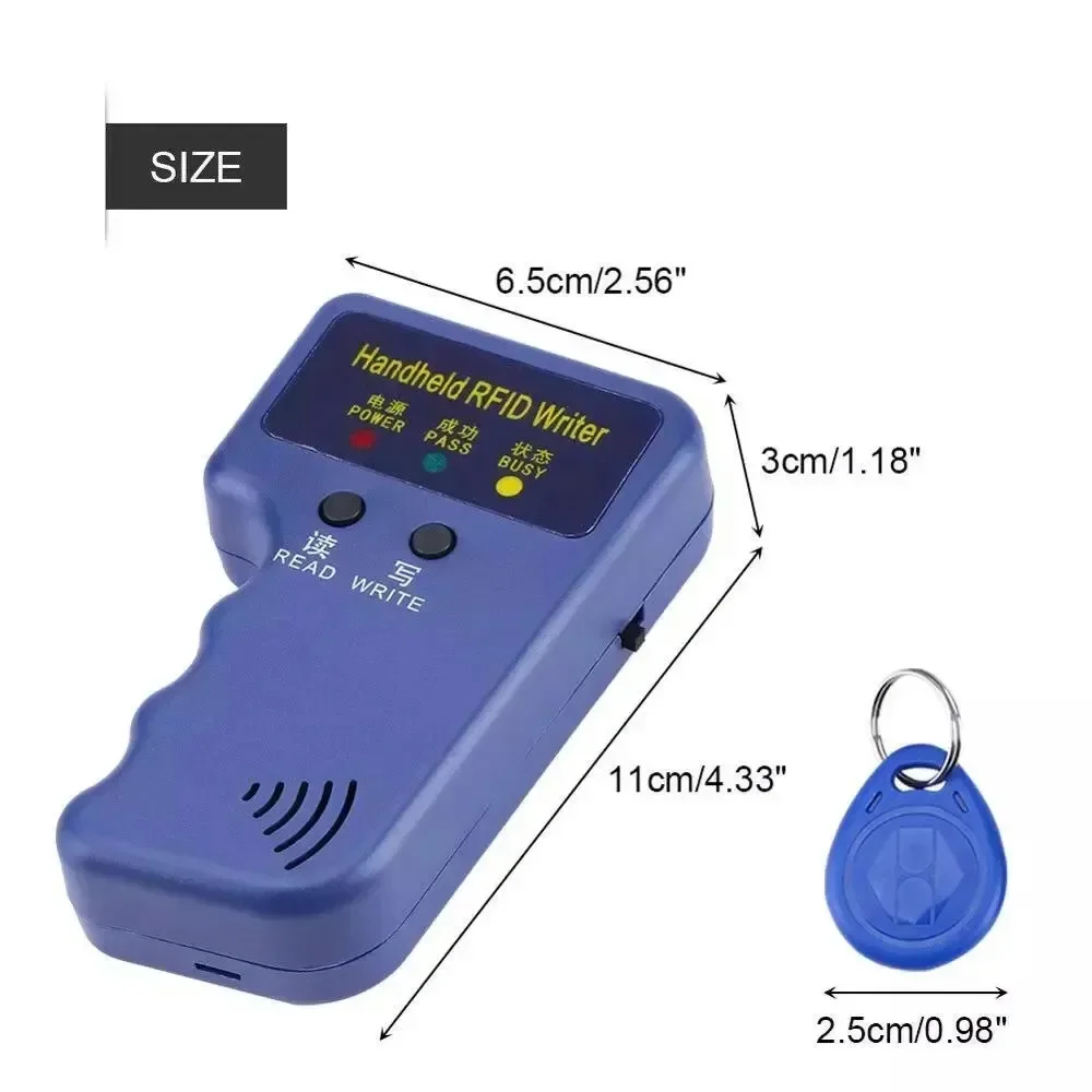 125KHz RFID 휴대용 라이터 복사기, 5200 재기록 가능 읽기 EM4100/TK4100 ID Keyfobs 태그 카드, EM4305 T5577