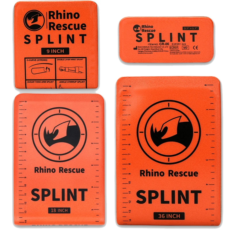 Rhino-응급 구조 부목 성형 의료 응급 처치, 생존 경량 재사용 가능한 전투 군사 부목, 캠핑용