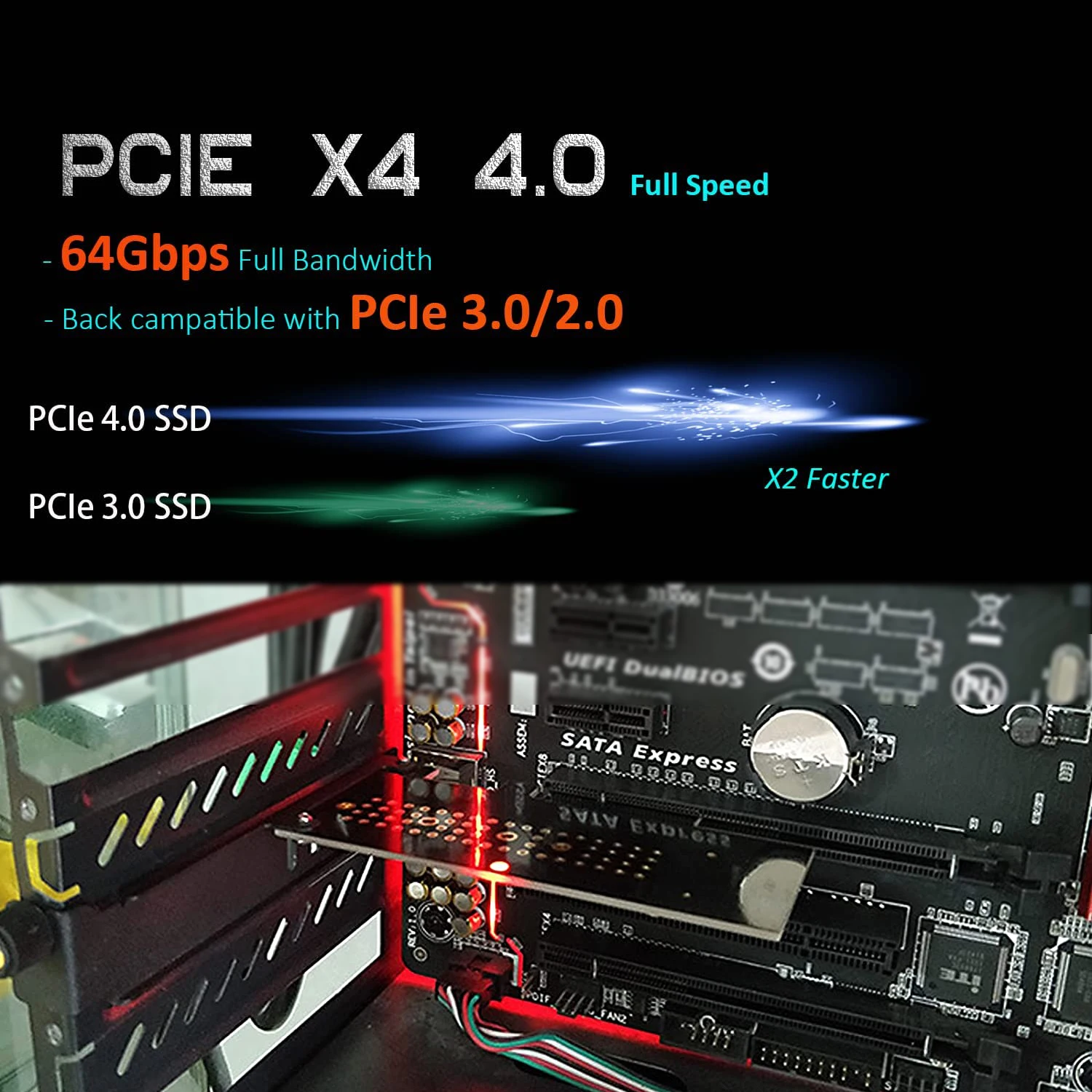 ZoeRax NVME Pro 어댑터 M.2 NVME Pro SSD-PCIe 4.0 어댑터 카드, Pcie 비디오 카드, PC 사운드 카드 pci express m2 어댑터