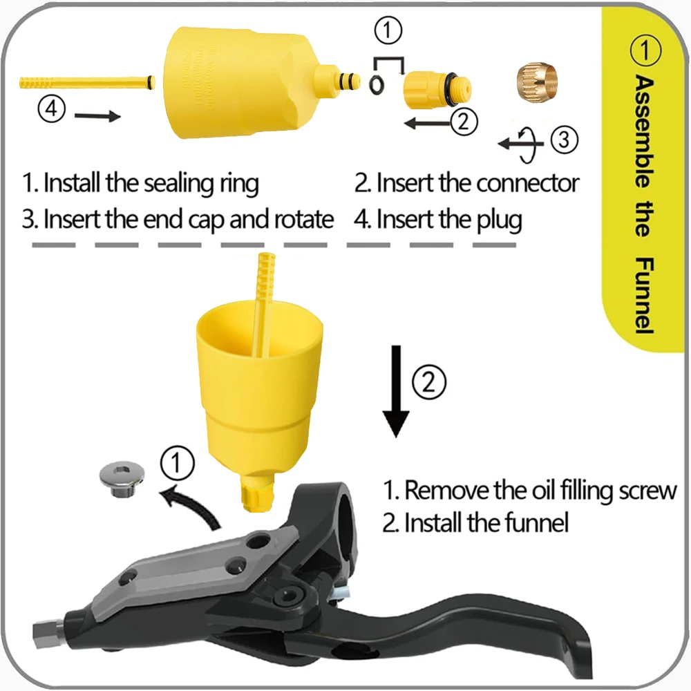 자전거 브레이크 유체 미네랄 오일 시스템 유체 사이클링 산악 자전거, 시마노 자전거 액세서리 오일 인젝터, 60ml, 1/2/3 개