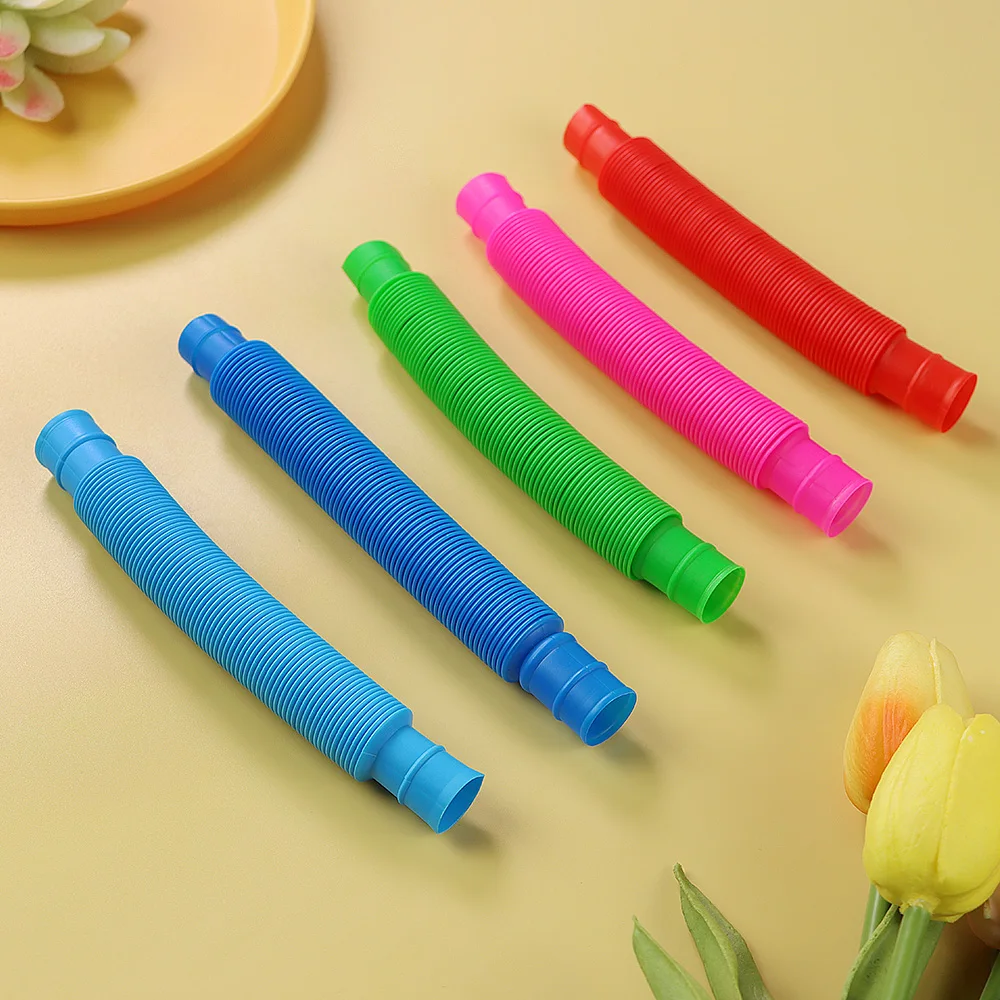 Squishy Fidget Sensory Toys 자폐증과 불안을 가진 아이들 Sensory Reliver Shrink Tube Toys 성인용 Push Squeeze Pea Toys