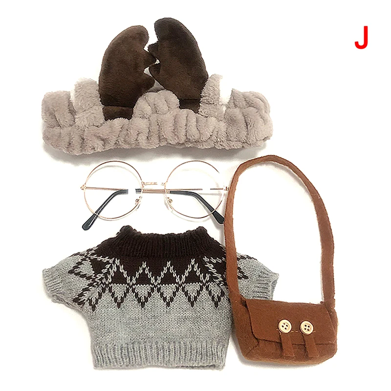 Lalafanfan 오리 인형 장난감 의류 세트, 봉제 인형 만화 인형, 30cm