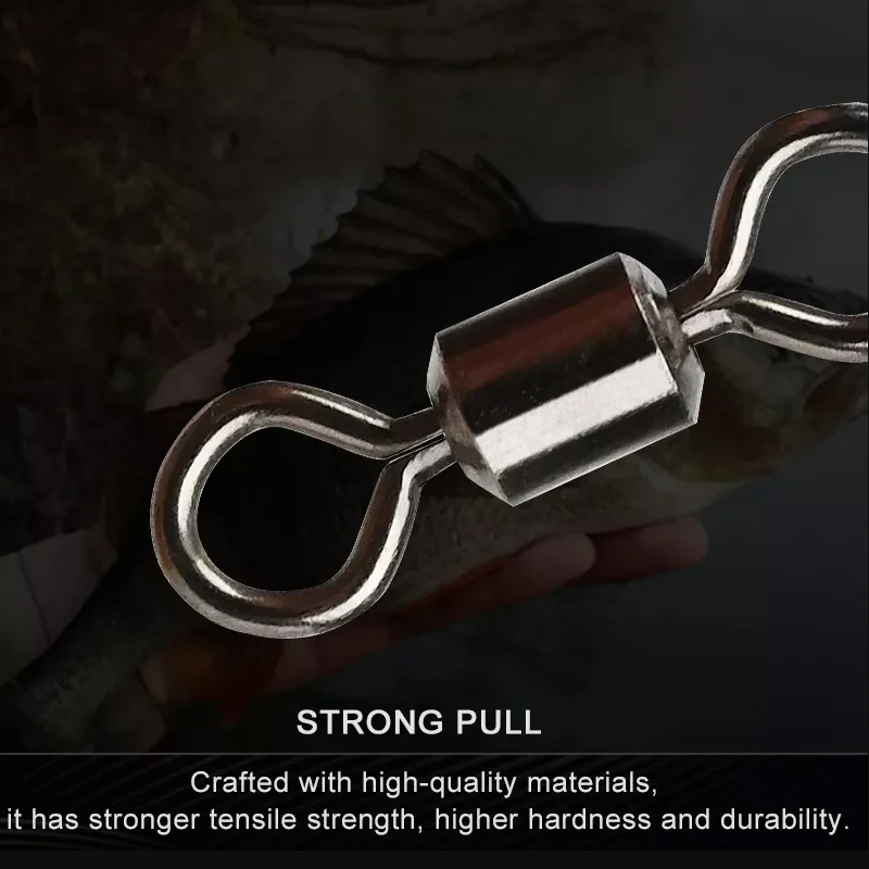 낚시 배럴 베어링 롤링 회전 솔리드 링 LB 미끼 커넥터, 17 크기 낚시 태클 액세서리 물고기 도구, 20/100pcs