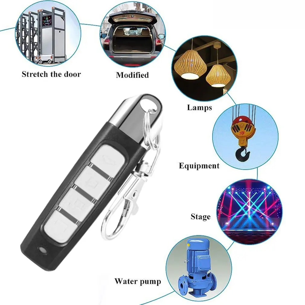 뜨거운 판매 433MHZ 원격 제어 4 채널 차고 게이트 도어 오프너 원격 제어 복제기 복제 복제 코드 자동차 키