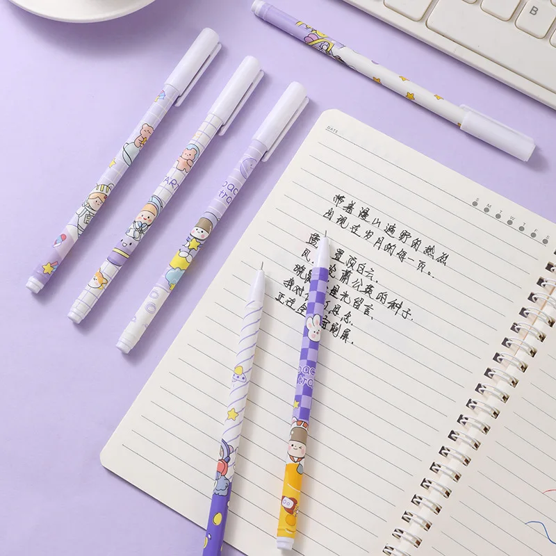 젤 잉크 펜 파인 포인트 젤 펜 리필 볼펜 0.5mm, 일본 사무실 학교 귀여운 카와이 문구 용품, 5/23 개/세트