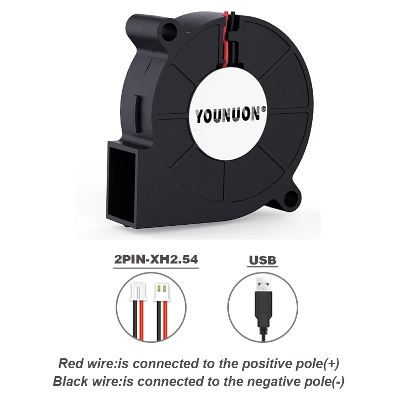 2PCS 5015 5cm DC 5V 12V 24V 2Pin 듀얼 볼/유압 베어링 브러시리스 냉각 터빈 송풍기 팬 50mm x 15mm 송풍기 쿨러 팬