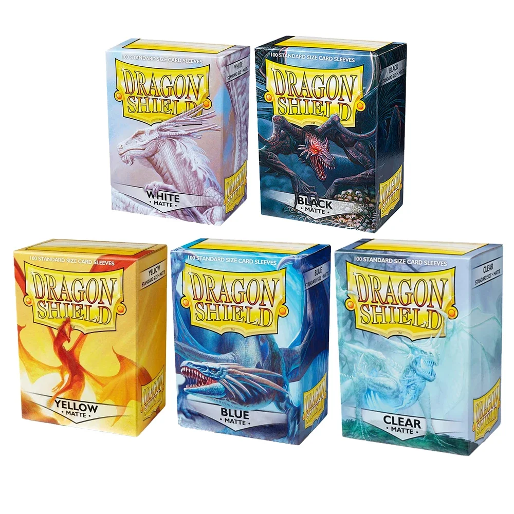 매트 카드 슬리브 드래곤 쉴드 카드 커버, 매직 PKM, 스타 리얼 보드 게임용 카드 보호대, 박스 당 100 개, 66x91cm