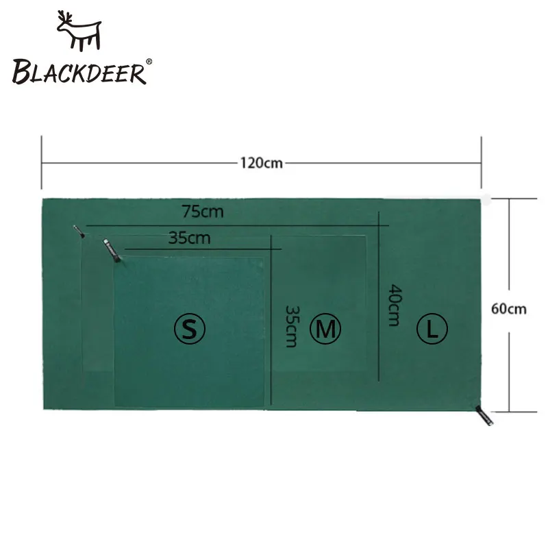 BLACKDEER-항균 빠른 건조 초경량 캠핑 타월, 컴팩트 손얼굴 마이크로 화이버 수영 타월, 야외 하이킹 여행