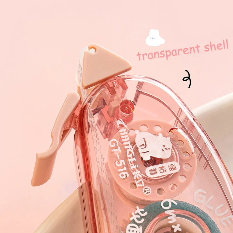 Journamm 투명 양면 접착 롤러 테이프, 도트 글루 테이프, DIY 스크랩북, 창의적인 문구, 학용품, 6m x 6mm