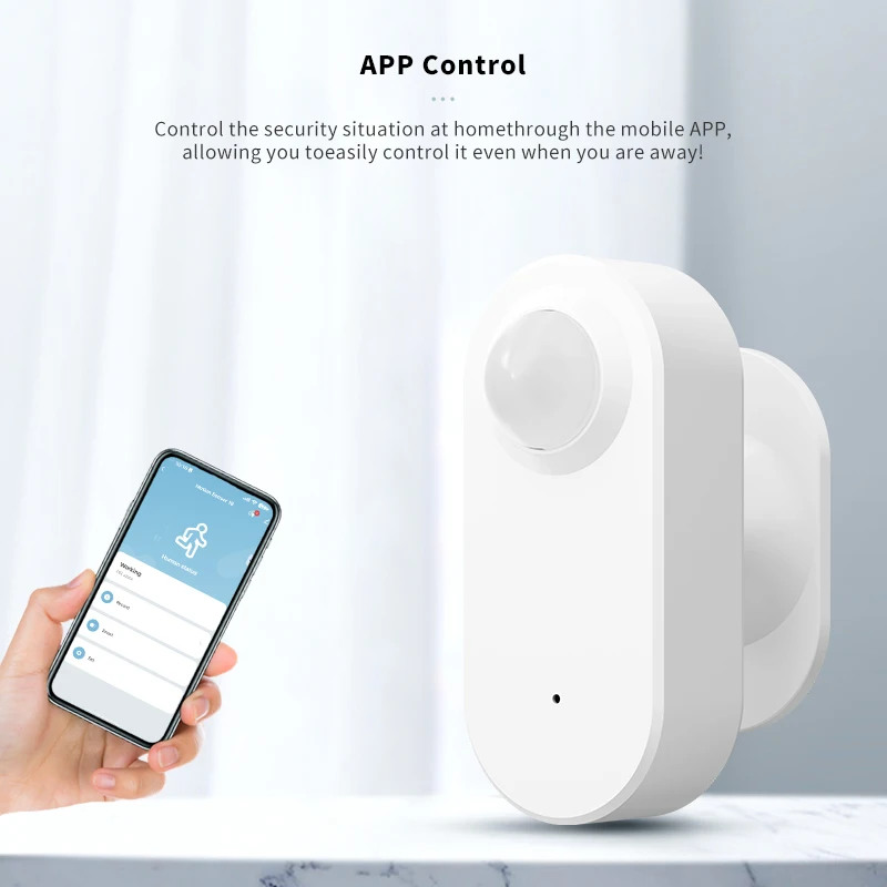 IHSENO Tuya Zigbee/Wifi 인체 모션 감지 센서 앱 리모컨 PIR 감지, 스마트 홈 장식 보안 경보