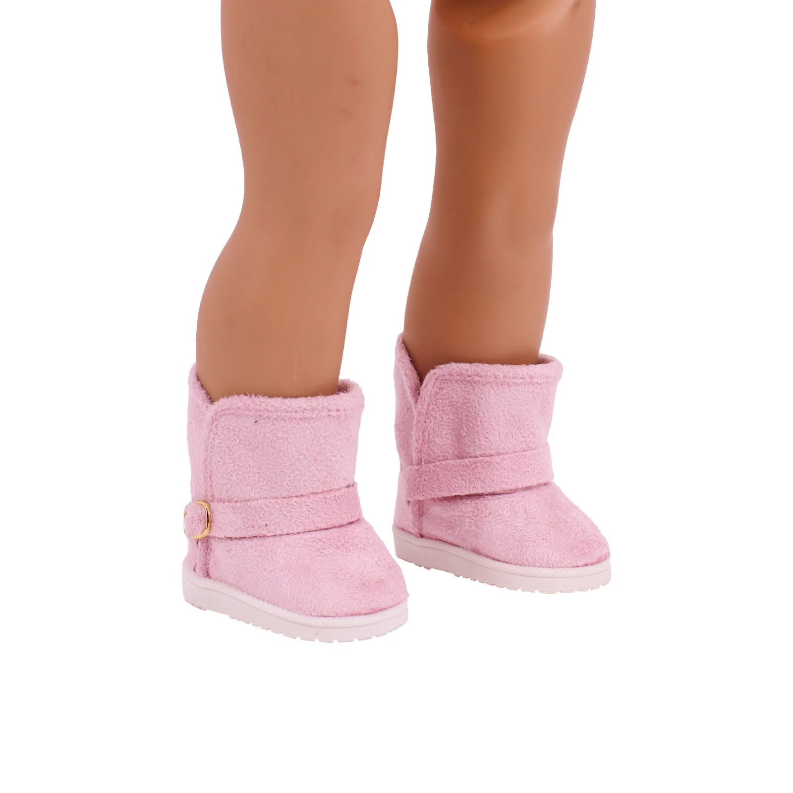 인형 신발 봉제 앵클 부츠, 18 인치 미국 인형 소녀, 신생아 아기 액세서리, 우리 세대 의류 선물, 43 cm, 겨울