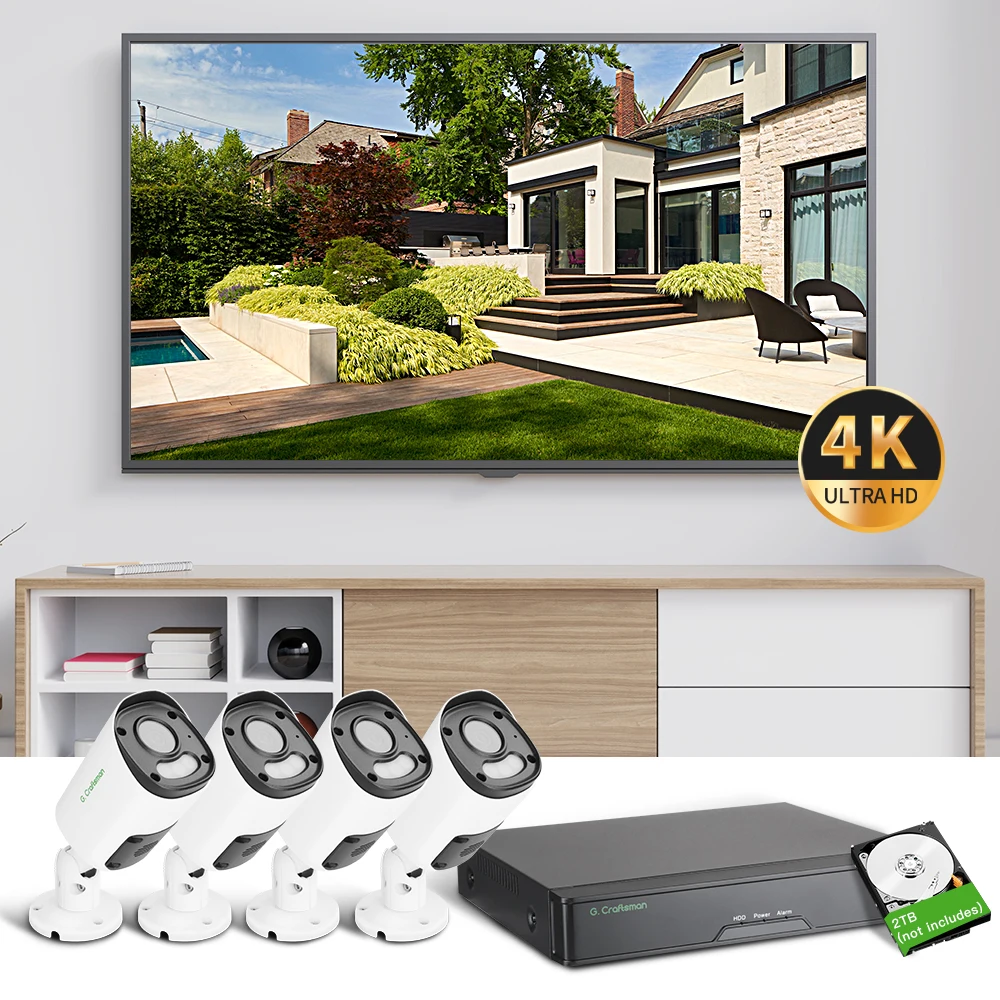 XMeye YU SONY POE IP 카메라 시스템 키트, 얼굴 사람 감지, Onvif CCTV 비디오 감시, 보안 G.Craftsman, 6MP