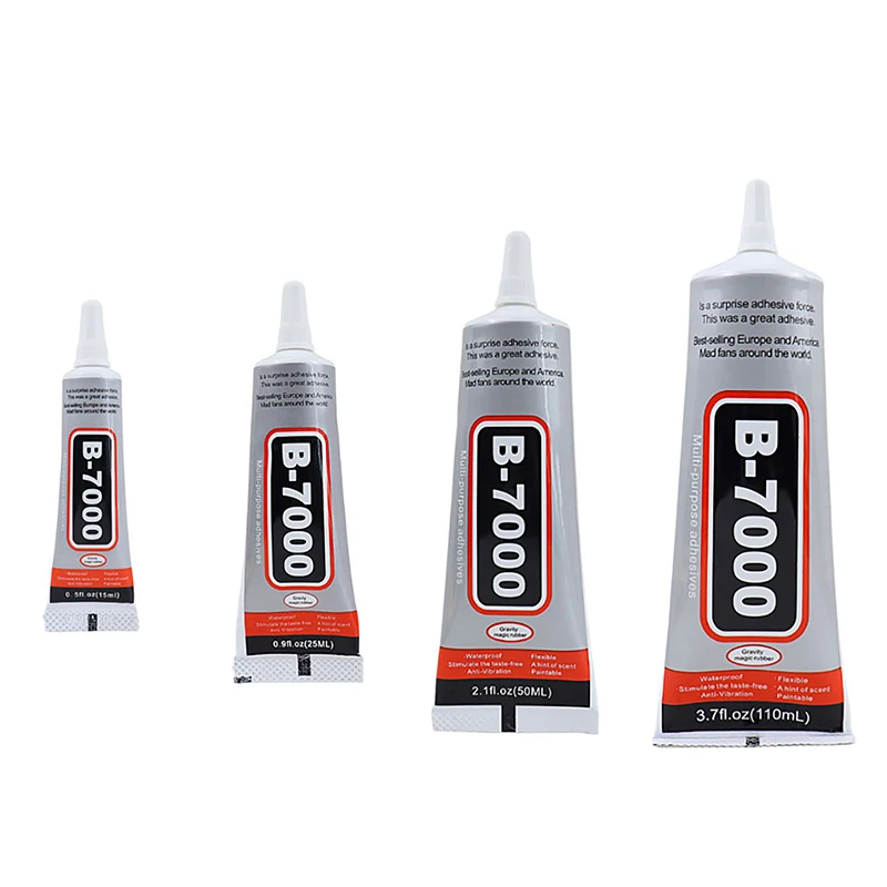 투명 접촉 전화 수리 접착제, 범용 유리 플라스틱 DIY 접착제 B-7000, 정밀 어플리케이터 포함, B7000