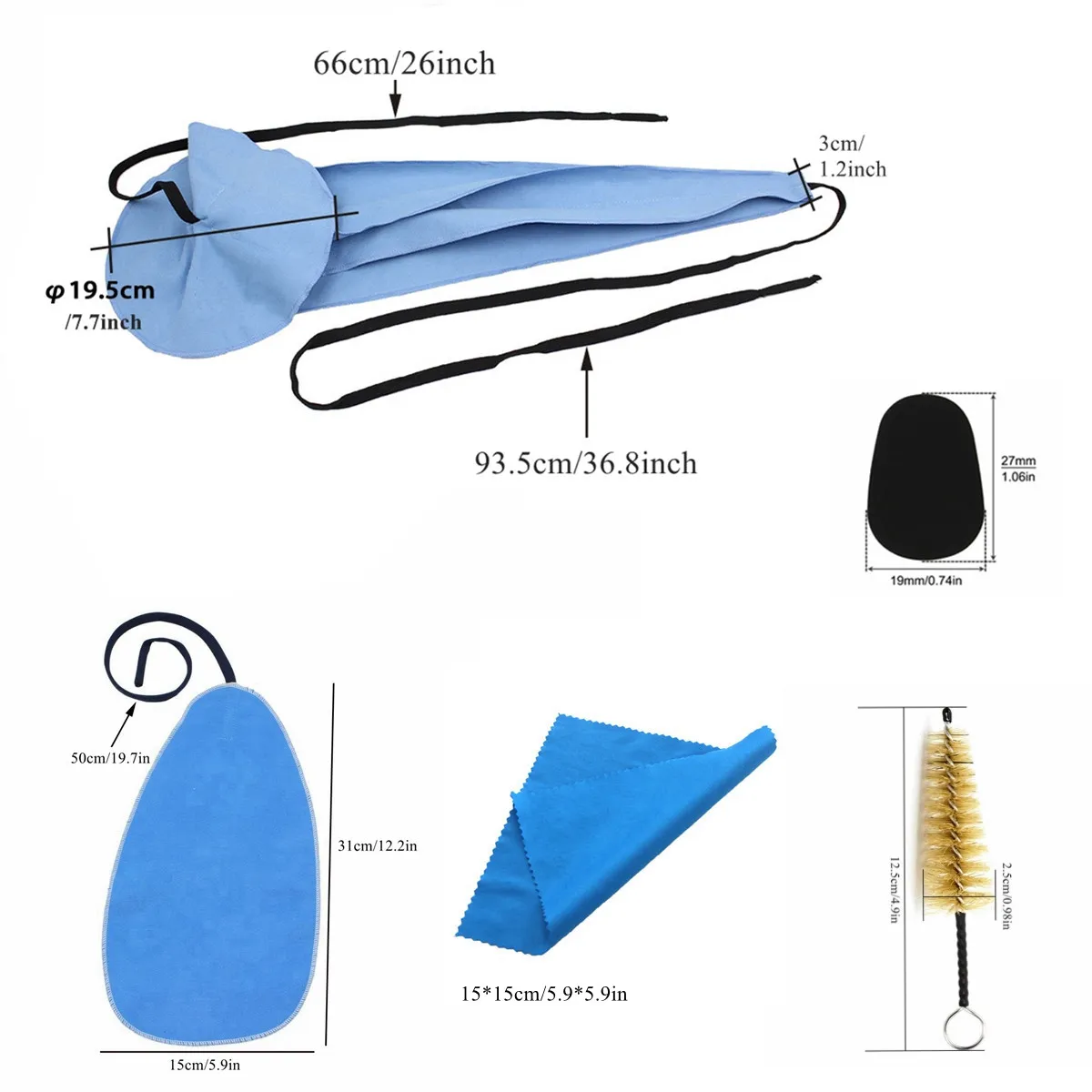 색소폰 클라리넷 청소 도구 키트, 마우스피스 쿠션, 내부 챔버 청소 천, 마우스피스 브러시 포함, 28 개, 36 개