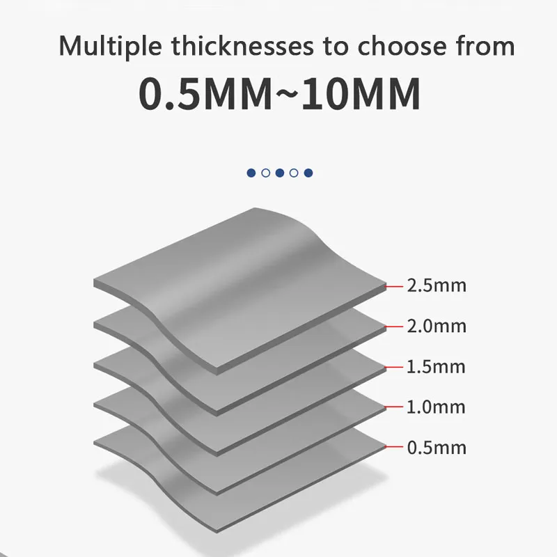 고품질 CPU 방열판 냉각 전도성 실리콘 패드, 열전도율 21W/mK, 100x100mm