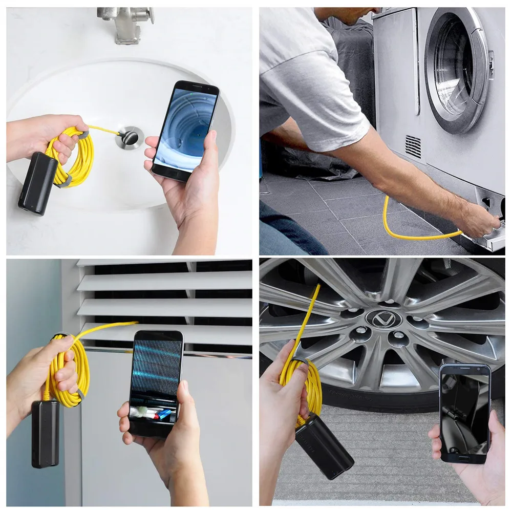 DEPSTECH-듀얼 렌즈 2MP 5MP 무선 내시경 카메라, 스네이크 검사, 줌 가능 카메라, 와이파이 내시경, 안드로이드 및 iOS 태블릿용