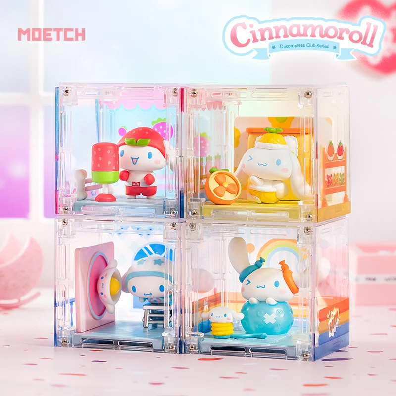MOETCH 시나모롤 산리오 블라인드 박스, 귀여운 애니메이션 피규어 미스터리 장난감, 감압 클럽 시리즈, 생일 선물