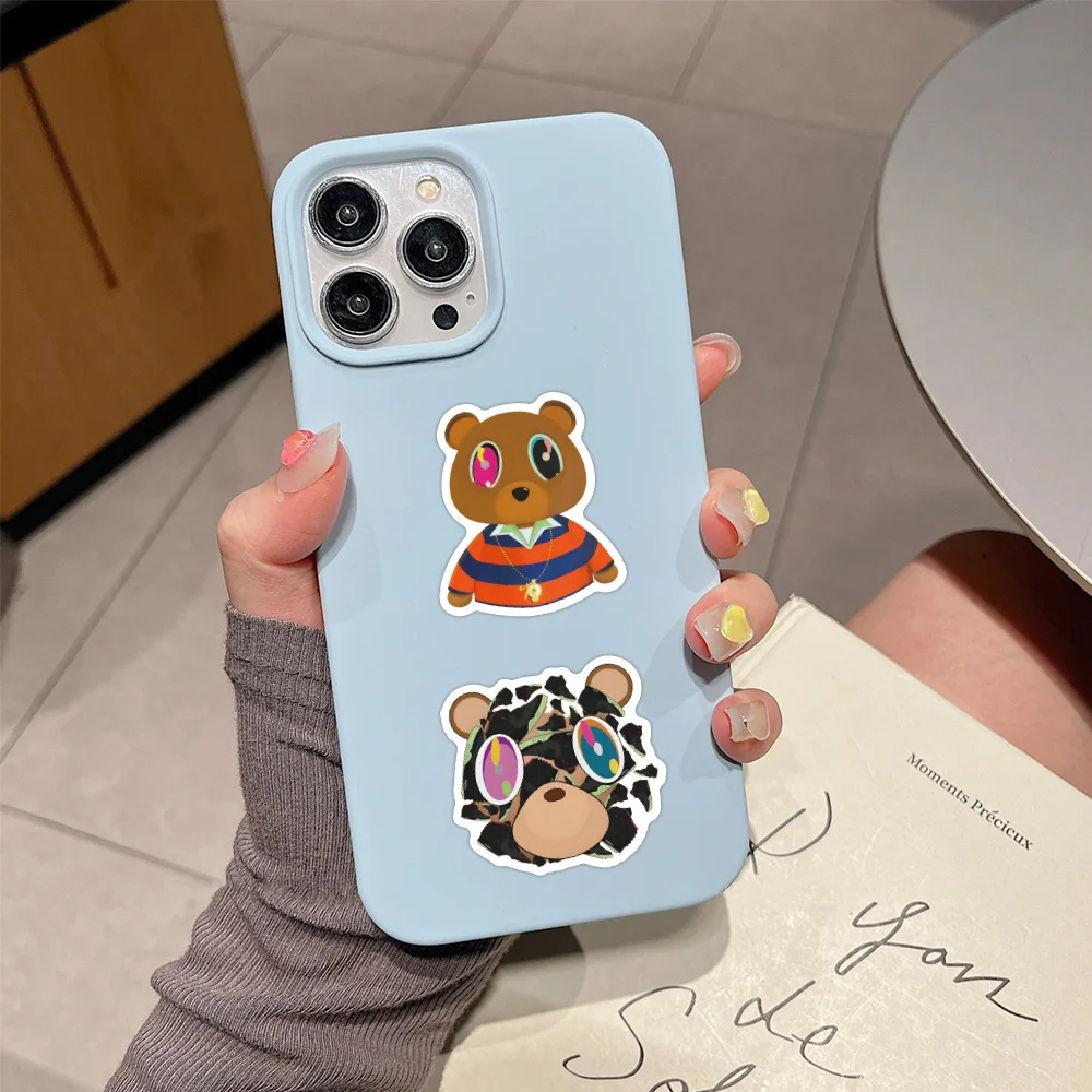 카니예 웨스트 예 베어 스티커 그래피티 스티커, DIY 수하물 노트북 스케이트보드 오토바이 자전거 스티커, 10 개, 60 개