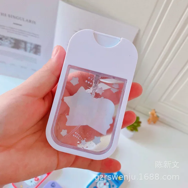 산리오 향수 스프레이 병 애니메이션 쿠로미 헬로키티 멜로디 만화 여행 휴대용 프레스 플라스틱 병, 카와이 로션 소녀 선물