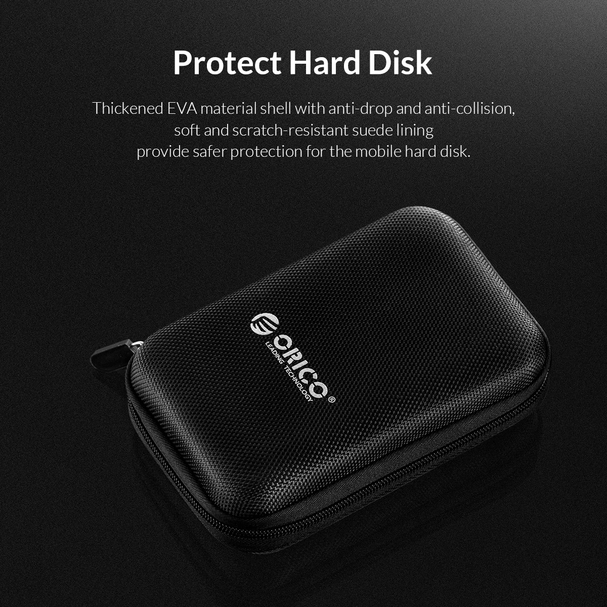 ORICO 2.5 인치 HDD 박스 가방, 휴대용 하드 드라이브 가방, 외장 휴대용 HDD HDD 박스 케이스 보관 보호, 블랙 레드 블루