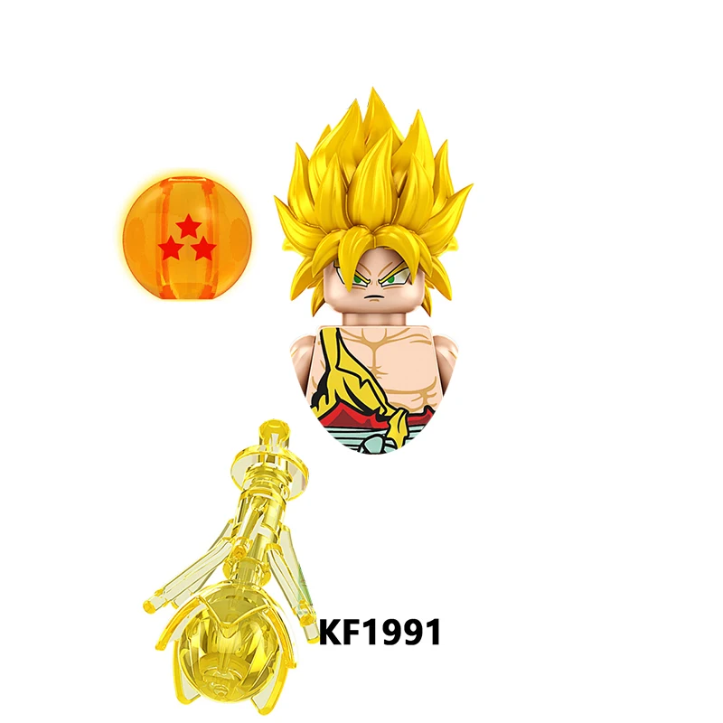 손오공 애니메이션 미니 빌딩 블록, 마인부우 액션 피규어 조립 완구, 어린이 생일 선물, 신제품 드래곤볼 Z KF6195 KF6193