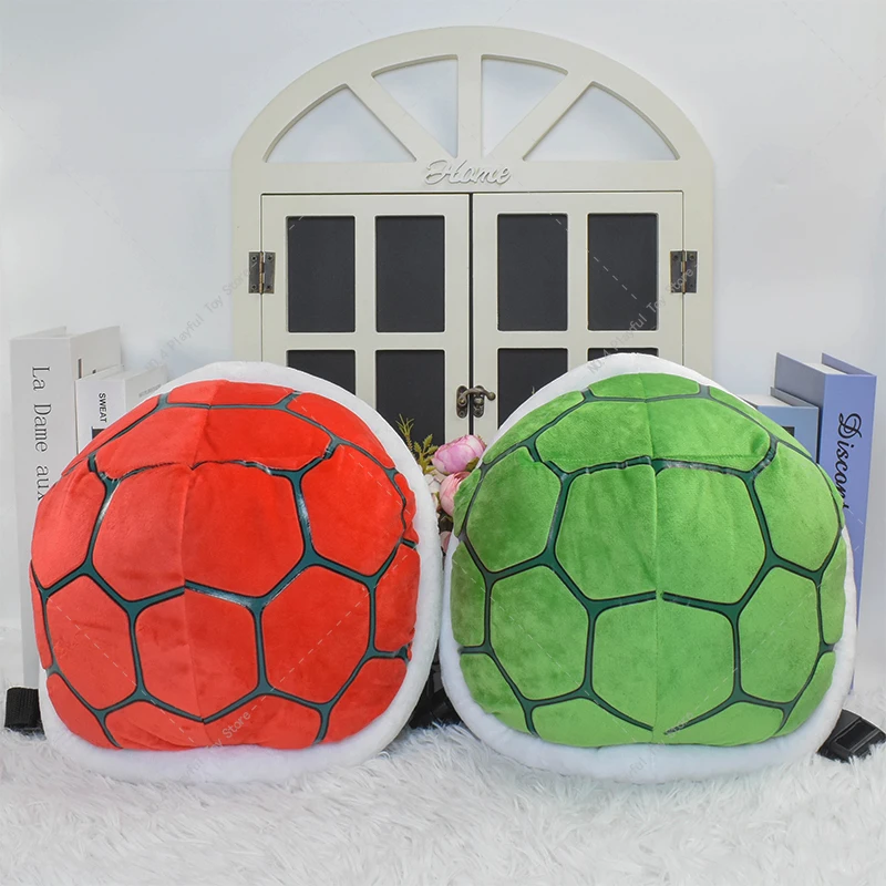 마리오 쿠파 트로파 거북이 책가방, 거북이 쉘 녹색 빨간색 활 봉제 장난감, 배낭 카와이 크리스마스 선물