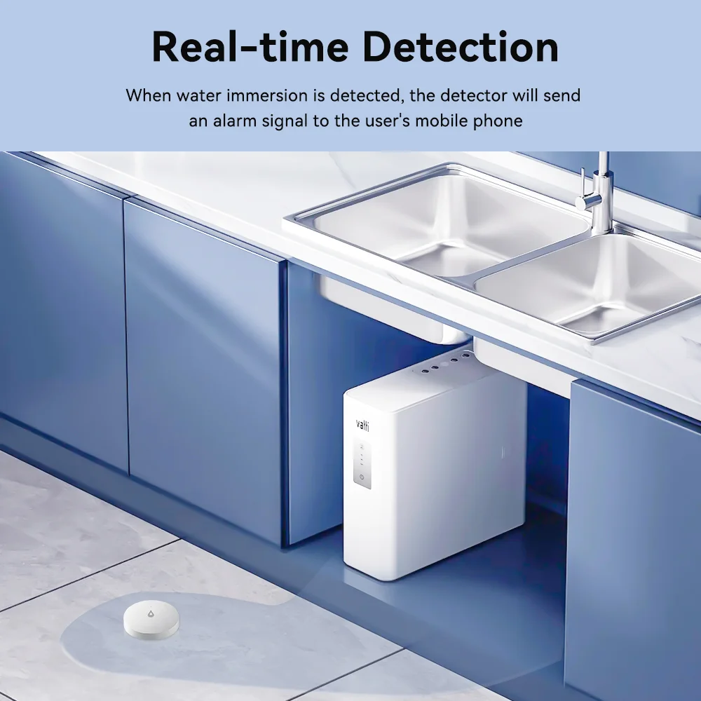 Meian ZigBee 누수 센서, 침수 보안 경보 센서, 와이파이 누수 감지기, 넘침 경고, 방수 스마트 홈, Zigbee Gateway 투아 스마트 라이프 앱 사용