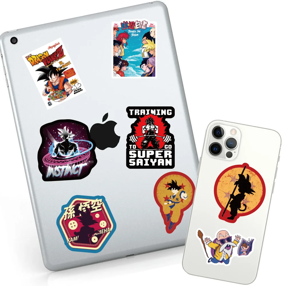노트북용 애니메이션 드래곤 볼 스티커, 손오공 데칼, 스케이트보드, 자동차 전화 오토바이, 방수 스티커 팩, 어린이를 위한 105 개