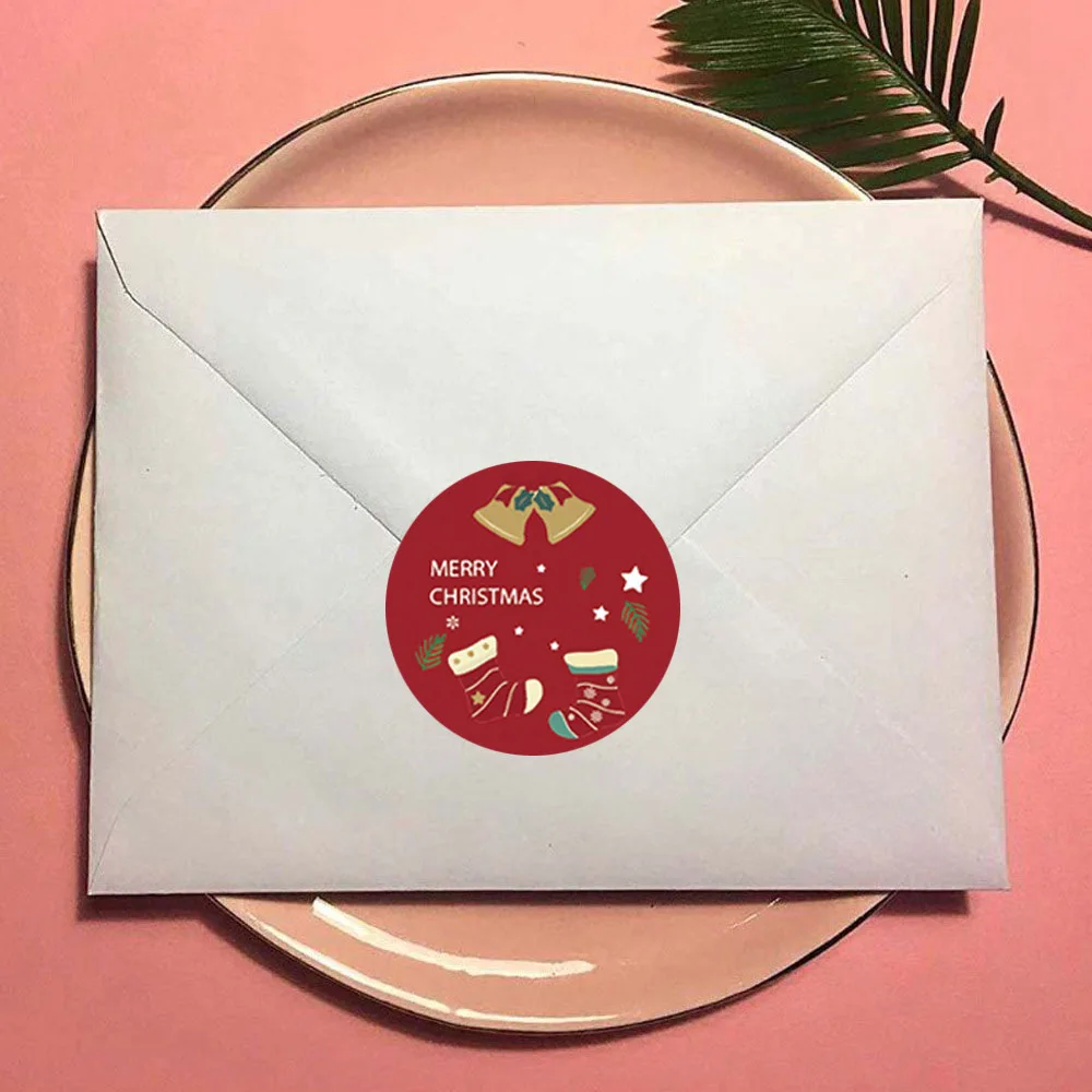 크리스마스 산타 씰링 스티커, 크리스마스 선물 상자 백킹 패키지 봉투 라벨 도장 장식 스크랩북 스티커, 100-500 개, 2.5cm