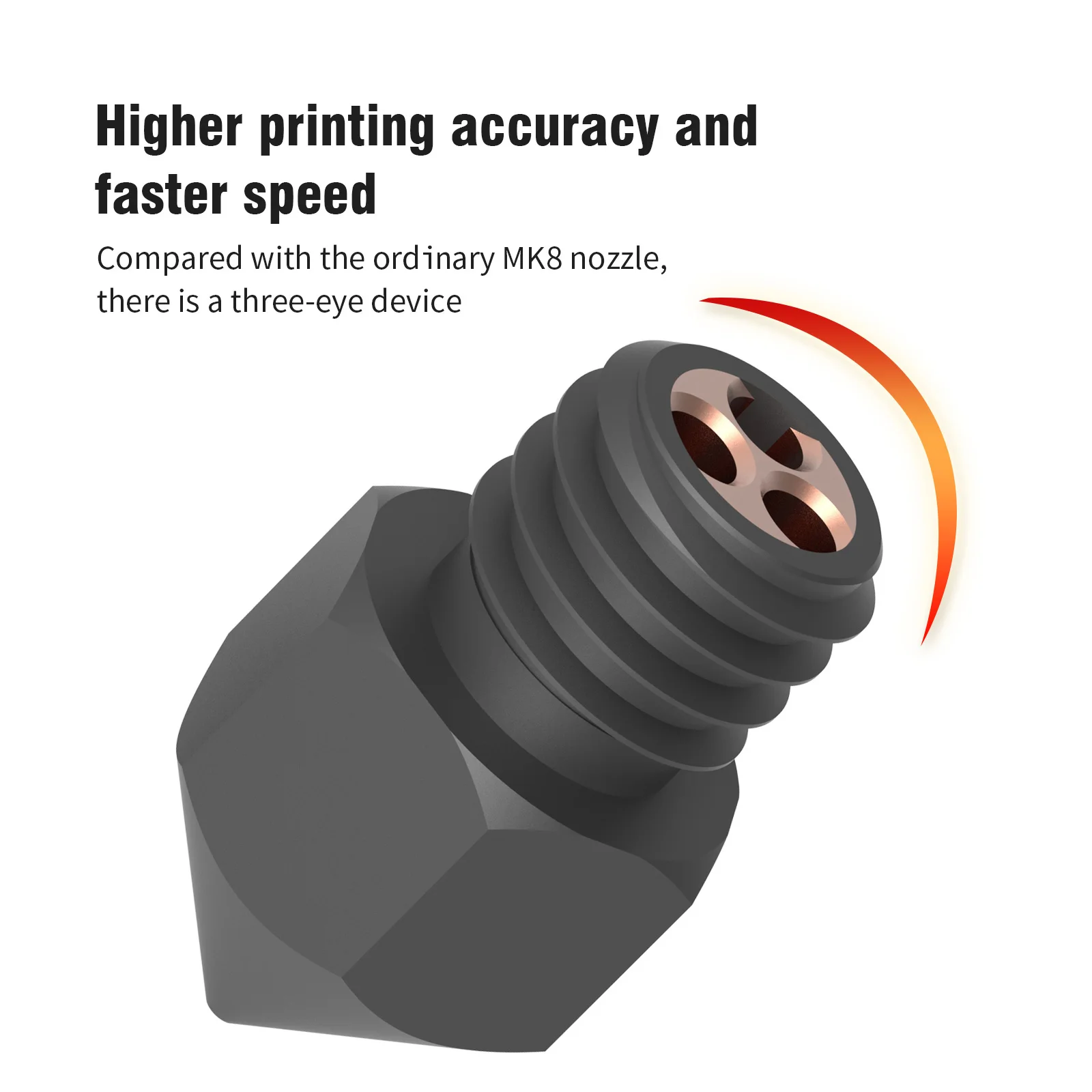 MK8 CHT 깍지 업그레이드 하드엔드 스틸 0.2, 0.3, 0.4, 0.6, 0.8mm, 고유량 클론 CHT 노즐, Ender 3 ,V2 Ender 5 CR10 3D 프린터용