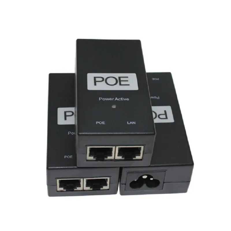 데스크탑 POE 전원 인젝터 이더넷 어댑터, IP 카메라 전원 공급 장치용 감시 CCTV, 24V, 48V, 0.5A