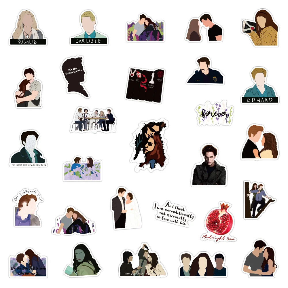 10/30/50PCS 새로운 황혼의 낙서 스티커 방수 노트북 스케이트 보드 물 컵 이동식 스티커 도매