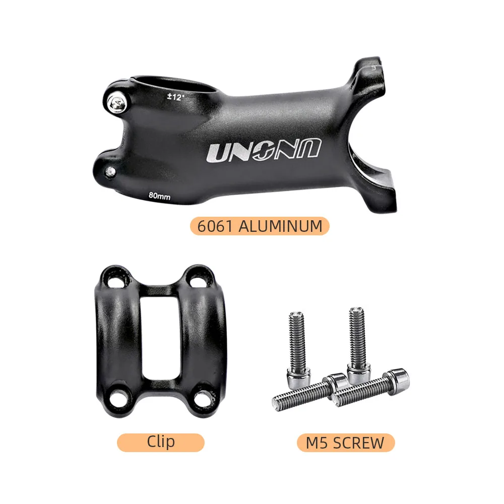 UNO 초경량 MTB 로드 자전거 스템 7, 17 도, 31.8mm, 60mm, 70mm, 80mm, 90mm, 100mm, 110mm, 120mm, 130mm, 산악 MTB 자전거 파워 부품